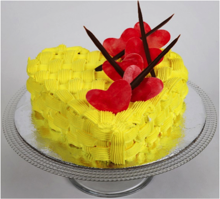 Decorated Hearts Cake